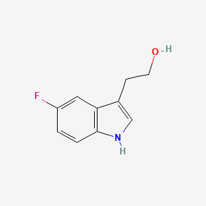 Chemical structure of 2-(5-fluoro-1H-indol-3-yl)ethan-1-ol