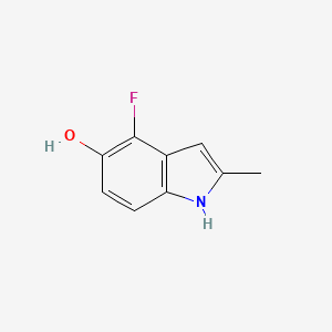 Chemical structure of 4-fluoro-2-methyl-1H-indol-5-ol