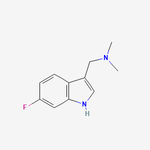 Chemical structure of [(6-fluoro-1H-indol-3-yl)methyl]dimethylamine