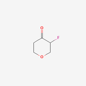 Chemical structure of 3-fluorooxan-4-one