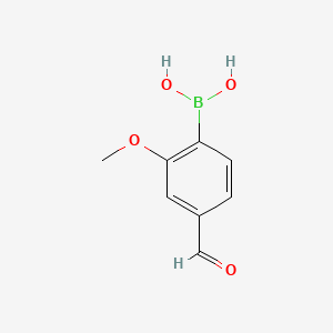 Chemical structure of 4-Formyl-2-methoxyphenylboronic acid