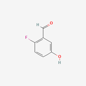 Chemical structure of 2-Fluoro-5-hydroxybenzaldehyde
