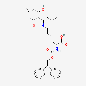 Chemical structure of Fmoc-d-lys(ivdde)-oh
