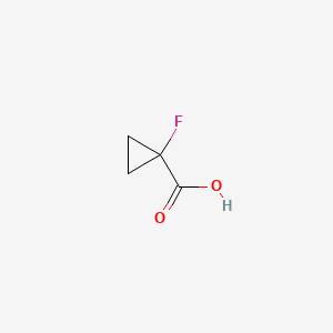 Chemical structure of 1-Fluorocyclopropane-1-carboxylic acid