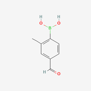 Chemical structure of 4-Formyl-2-methylphenylboronic acid