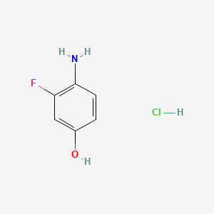 Chemical structure of 4-Amino-3-fluorophenol hydrochloride