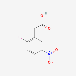 Chemical structure of 2-Fluoro-5-nitrophenylacetic acid