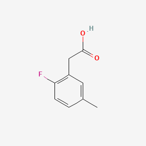 Chemical structure of 2-Fluoro-5-methylphenylacetic acid