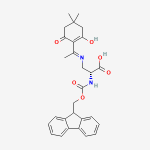 Chemical structure of Fmoc-D-Dap(Dde)-OH