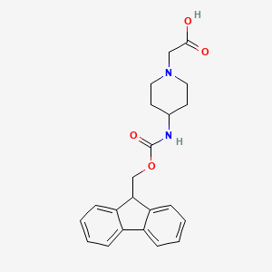 Chemical structure of Fmoc-4-amino-1-carboxymethyl-piperidine