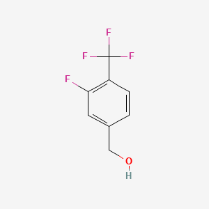 Chemical structure of 3-Fluoro-4-(trifluoromethyl)benzyl alcohol