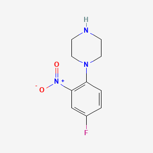 Chemical structure of 1-(4-Fluoro-2-nitrophenyl)piperazine