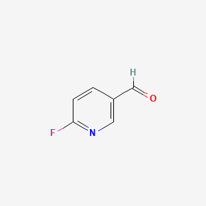 Chemical structure of 2-Fluoro-5-formylpyridine
