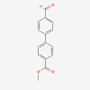 Chemical structure of Methyl 4-(4-formylphenyl)benzoate