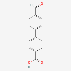 Chemical structure of 4'-Formyl-[1,1'-Biphenyl]-4-carboxylic Acid