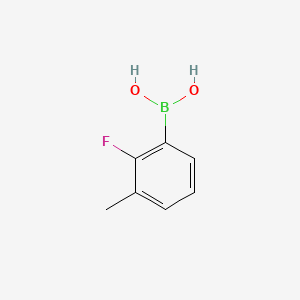 Chemical structure of 2-Fluoro-3-methylphenylboronic acid(contains varying amounts of Anhydride)