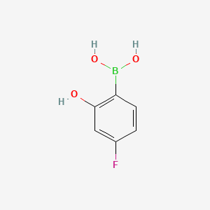 Chemical structure of 4-Fluoro-2-hydroxyphenylboronic acid