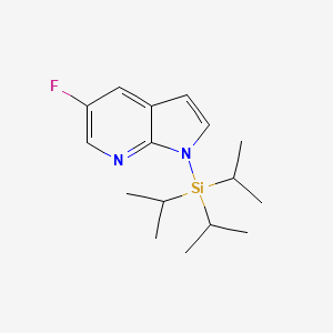 Chemical structure of 5-Fluoro-1-triisopropylsilanyl-1h-pyrrolo[2,3-b]pyridine