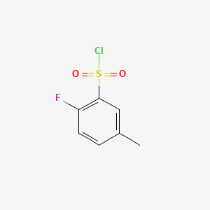 Chemical structure of 2-Fluoro-5-methylbenzenesulfonyl chloride