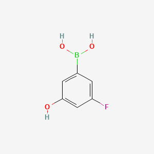 Chemical structure of 3-Fluoro-5-hydroxyphenylboronic acid