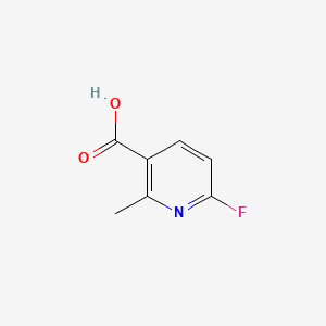 Chemical structure of 6-Fluoro-2-methylnicotinic acid