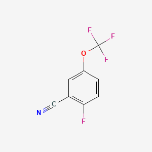 Chemical structure of 2-Fluoro-5-(trifluoromethoxy)benzonitrile