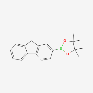 Chemical structure of 2-(2-Fluorenyl)-4,4,5,5-tetramethyl-1,3,2-dioxaborolane