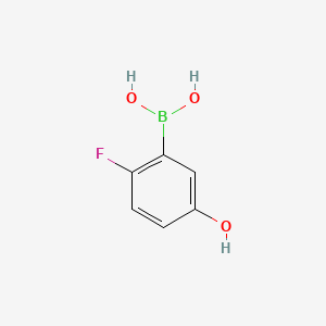 Chemical structure of (2-Fluoro-5-hydroxyphenyl)boronic acid