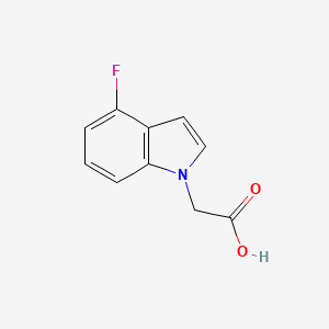 Chemical structure of 2-(4-Fluoro-1H-indol-1-yl)acetic acid