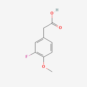 Chemical structure of 3-Fluoro-4-methoxyphenylacetic acid