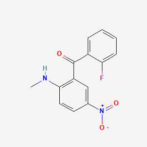 Chemical structure of (2-Fluorophenyl)(2-(methylamino)-5-nitrophenyl)methanone
