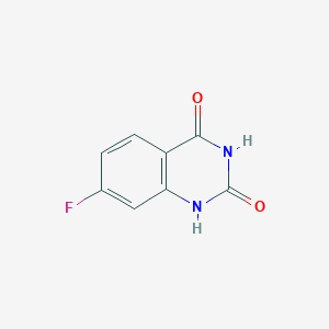 Chemical structure of 7-Fluoroquinazoline-2,4(1H,3H)-dione