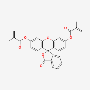 Chemical structure of Fluorescein O,O`-dimethacrylate