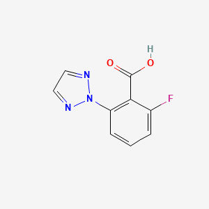Chemical structure of 2-Fluoro-6-(2H-1,2,3-triazol-2-yl)benzoic acid