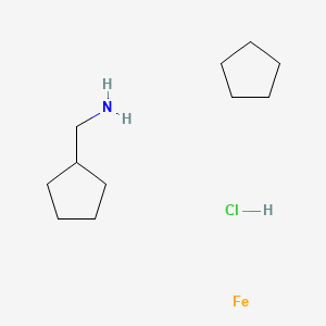 Chemical structure of Ferrocenyl methylamine hydrochloride