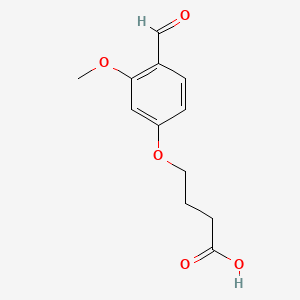 Chemical structure of 4-(4-Formyl-3-methoxyphenoxy)-butyric acid