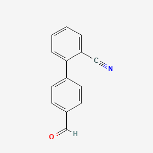 Chemical structure of 4′-Formylbiphenyl-2-carbonitrile