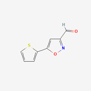 Chemical structure of 3-Formyl-5-(thien-2-yl)isoxazole