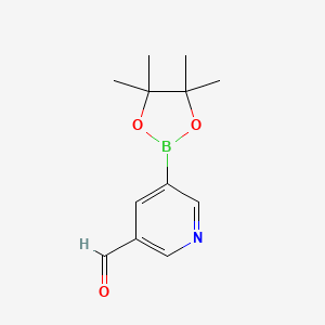 Chemical structure of 5-Formylpyridine-3-boronic acid pinacol ester