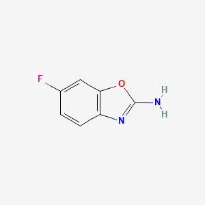 Chemical structure of 6-fluoro-1,3-benzoxazol-2-amine