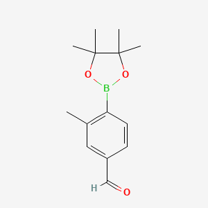 Chemical structure of 4-Formyl-2-methylphenylboronic acid pinacol ester