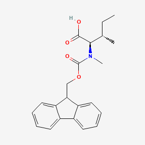 Chemical structure of Fmoc-N-methyl-D-allo-isoleucine