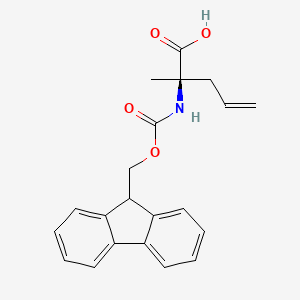 Chemical structure of Fmoc-α-methyl-D-allylglycine