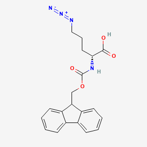 Chemical structure of Fmoc-D-Orn(N3)-OH
