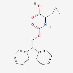 Chemical structure of Fmoc-D-cyclopropylglycine