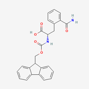 Chemical structure of Fmoc-L-2-carbamoylphenylalanine