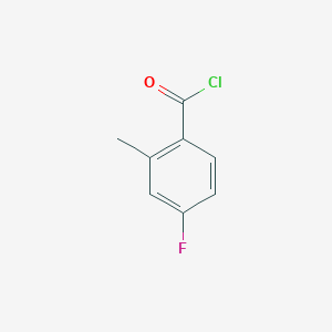 Chemical structure of 4-Fluoro-2-methylbenzoyl chloride