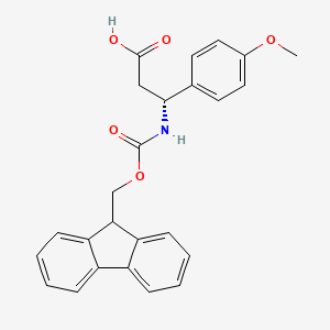 Chemical structure of Fmoc-(R)-3-amino-3-(4-methoxyphenyl)propionic acid