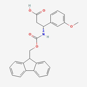 Chemical structure of Fmoc-(R)-3-amino-3-(3-methoxyphenyl)propionic acid