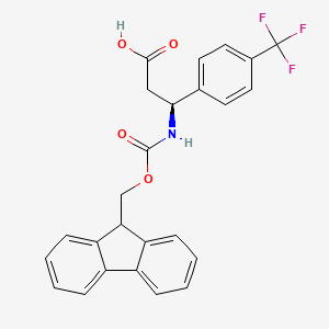 Chemical structure of Fmoc-(S)-3-amino-3-(4-trifluoromethylphenyl)propionic acid